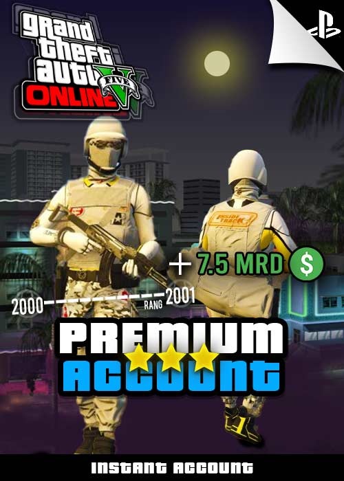 PS5 - GTA 5 Premium Account - min. 7,5 Mrd. GTA$ + min. Rang 2000 + Fast Run + 450 Modded Cars + Modded Outfits + Unlock All