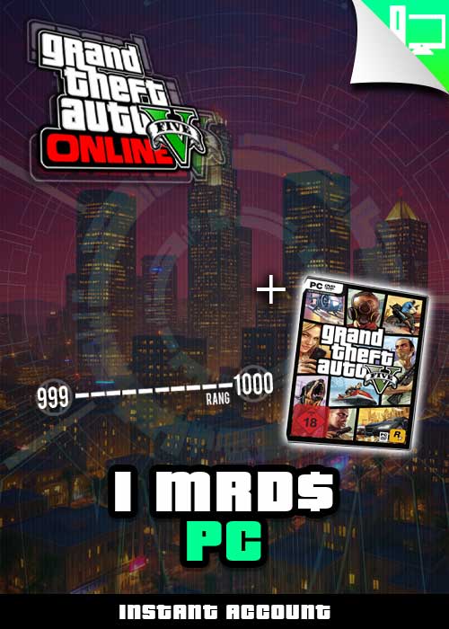 PC - GTA 5 Enhanced Edition Account 1 Mrd. GTA$ + Rang 999 + Unlock All + Spiel & mehr