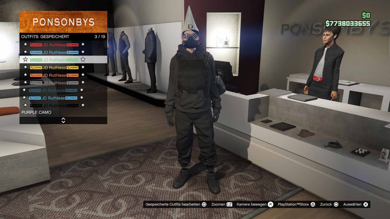 PS5 - GTA 5 Premium Account - min. 6,5 Mrd. GTA$ + min. Rang 120 + Fast Run + Modded Outfits + Unlock All