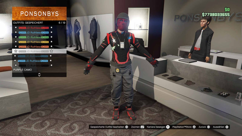 PS5 - GTA 5 Premium Account - min. 6,5 Mrd. GTA$ + min. Rang 120 + Fast Run + Modded Outfits + Unlock All
