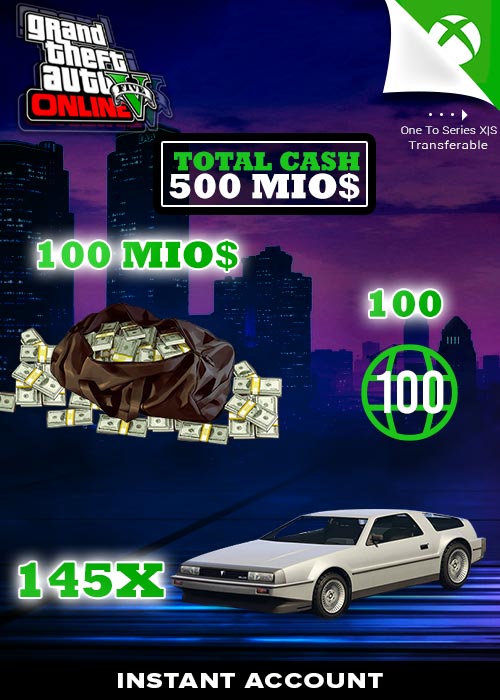 Xbox One/X|S - GTA 5 Account 100 Mio. GTA$ + 145x Deluxo + Rang 100