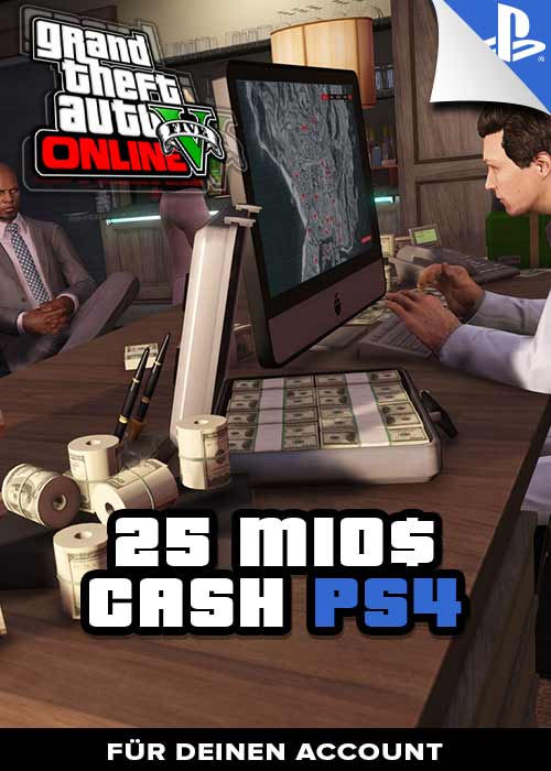 PS4 - GTA 5 Cash Boost 25 Mio.